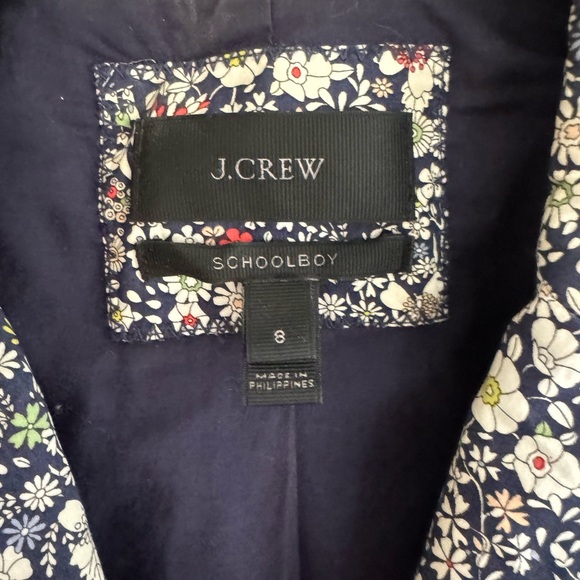 I. crew Liberty Floral Schoolboy Blazer sz 8 EUC - Picture 7 of 7